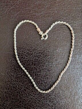 Sterling Silver Rope Chain Bracelet - Silver